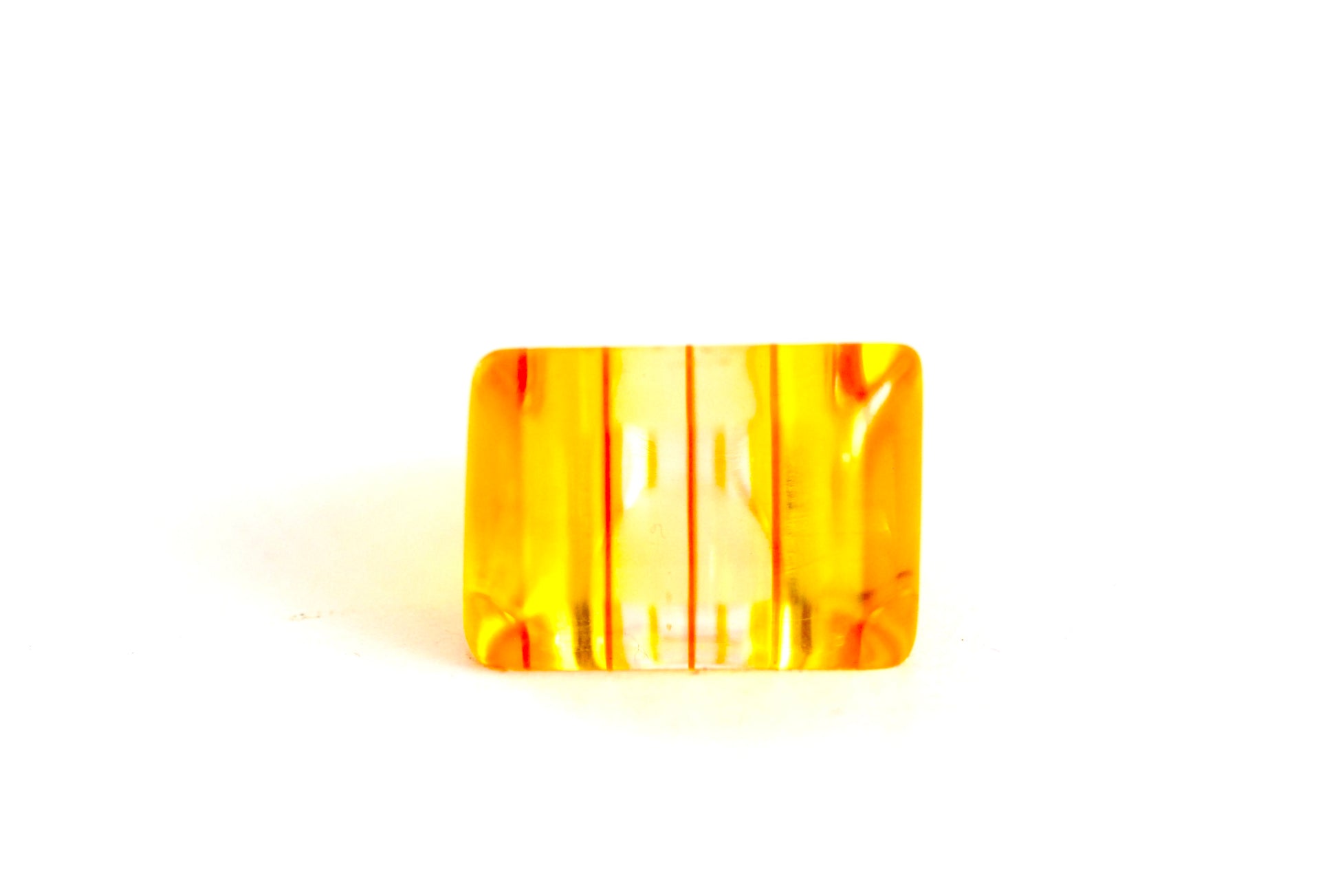 Orange Lucite Ring Vintage size 7 1/2