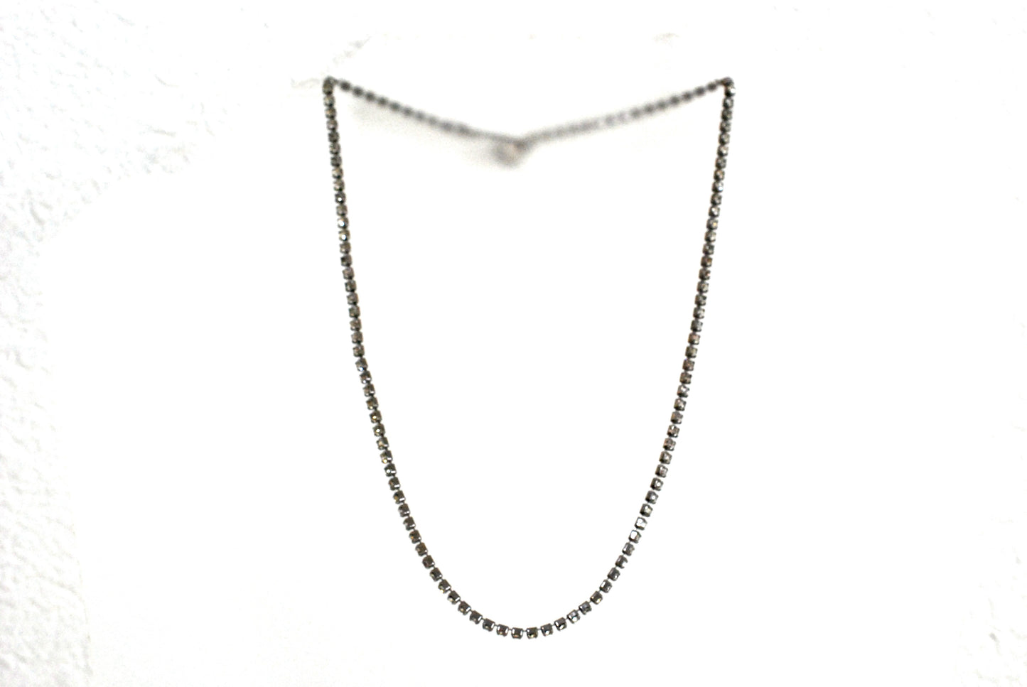 Single Strand Rhinestone Choker Necklace