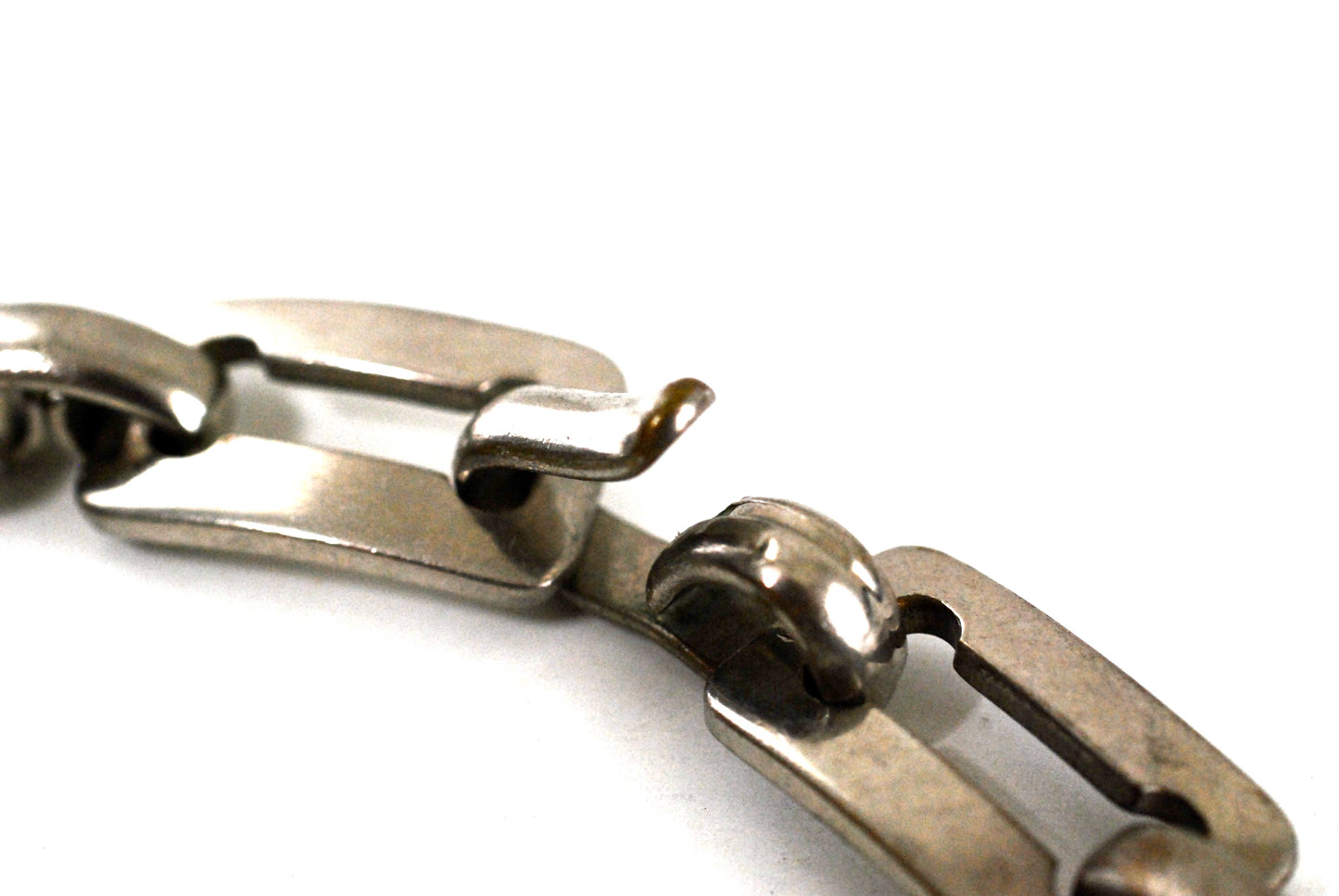 Vintage Chunky Steel Link Choker Necklace
