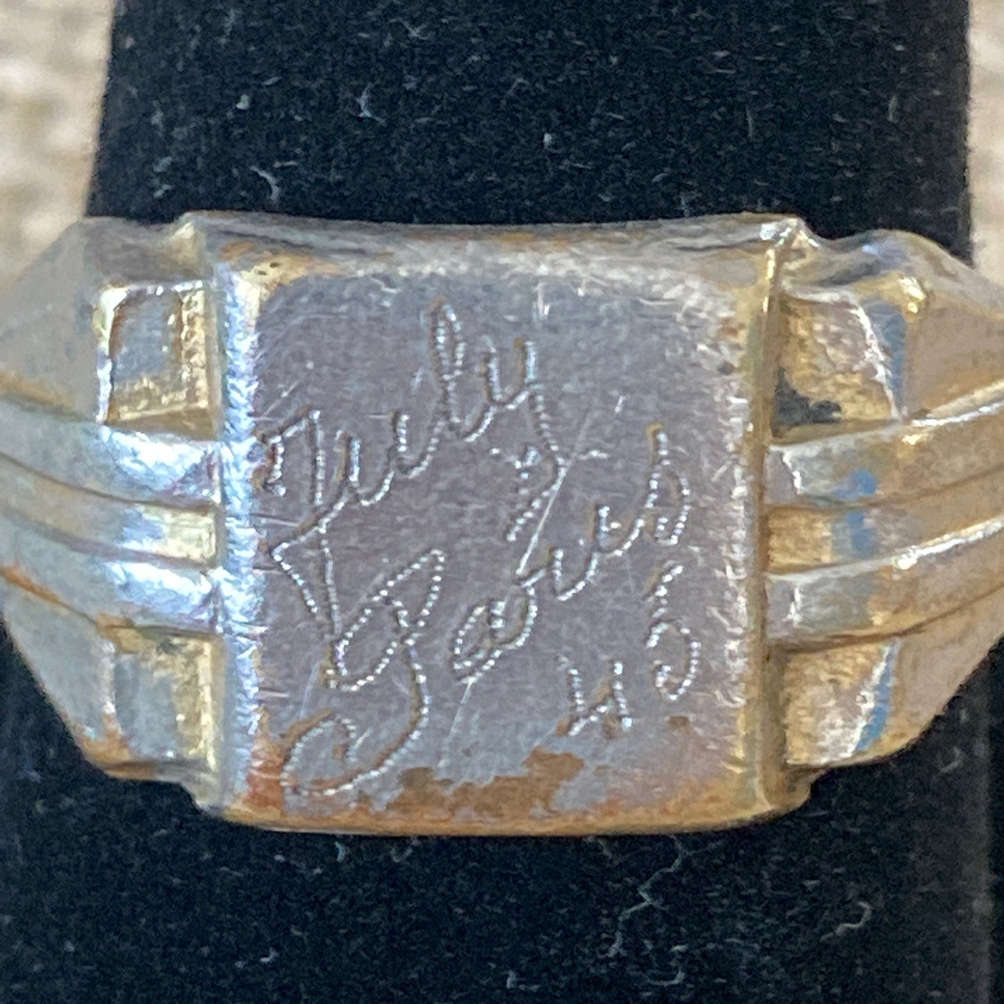 WWII Souvenir Trench Art Ring Paris 1945