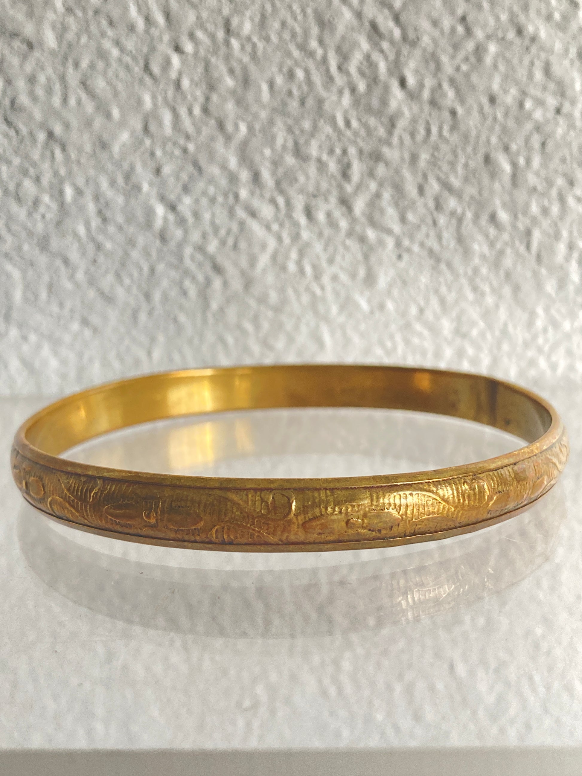 Thin Brass Stamped Bangle