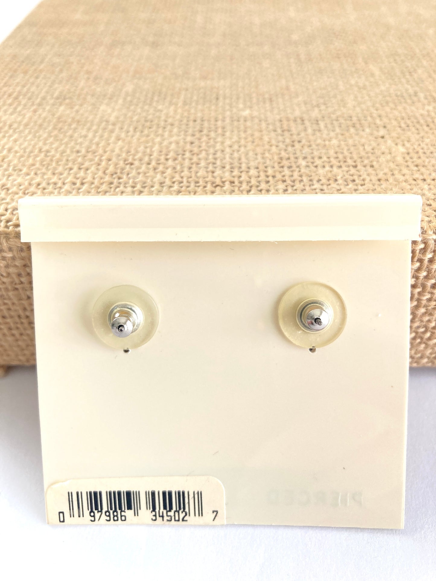 Carol Duplaise Pierced Amber Iridescent Beaded Earrings