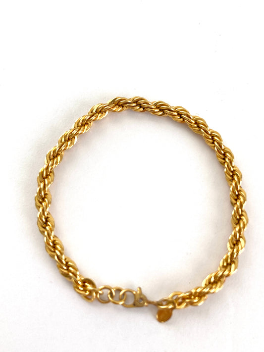 Monet Twisted Rope Bracelet in Gold Tone
