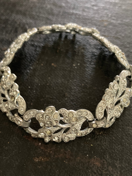 Antique Paste & Pot Metal Bracelet