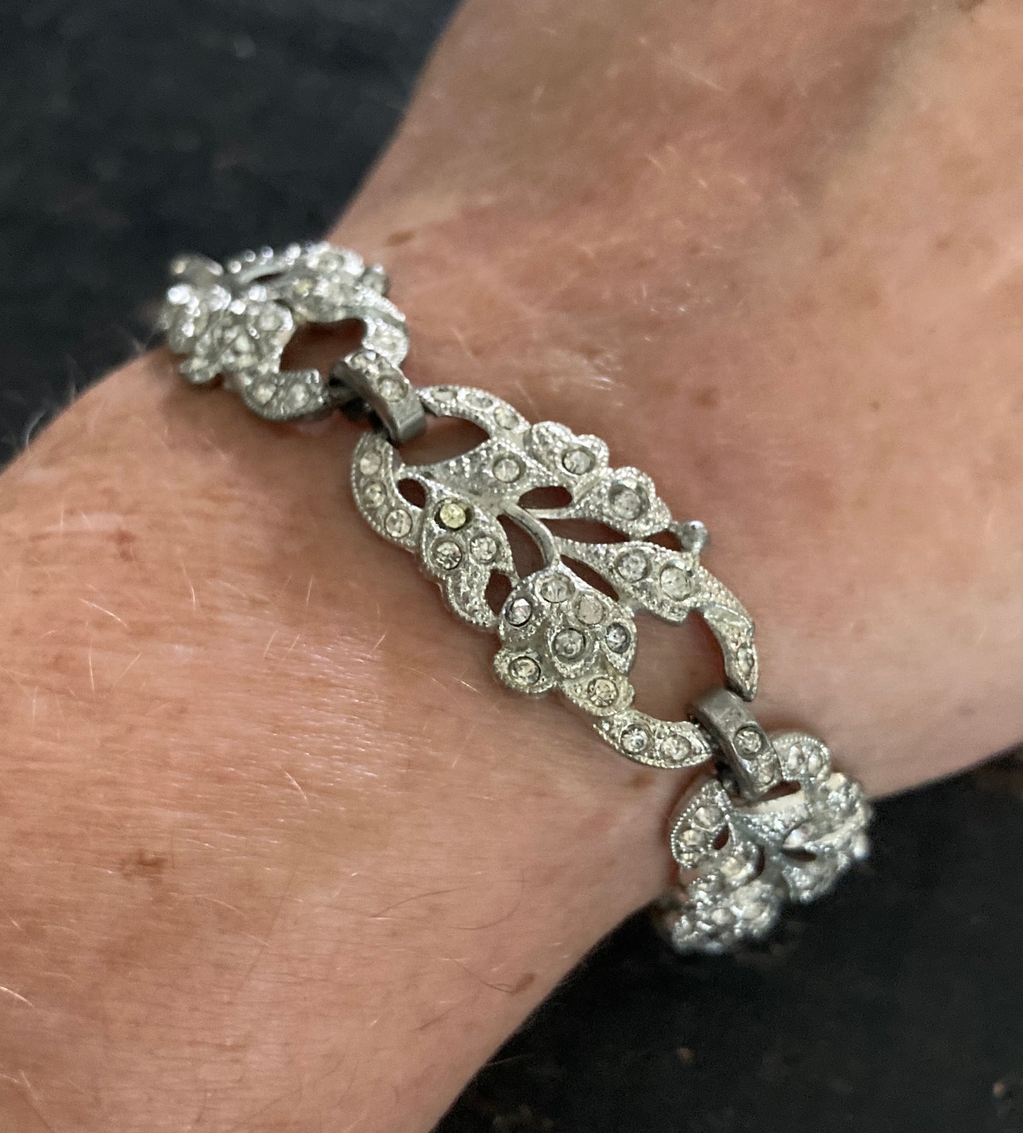 Antique Paste & Pot Metal Bracelet