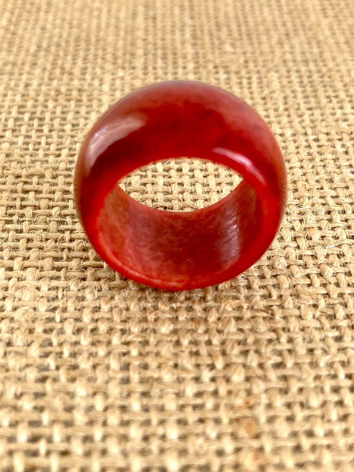 Dyed Agate Wide Band Ring