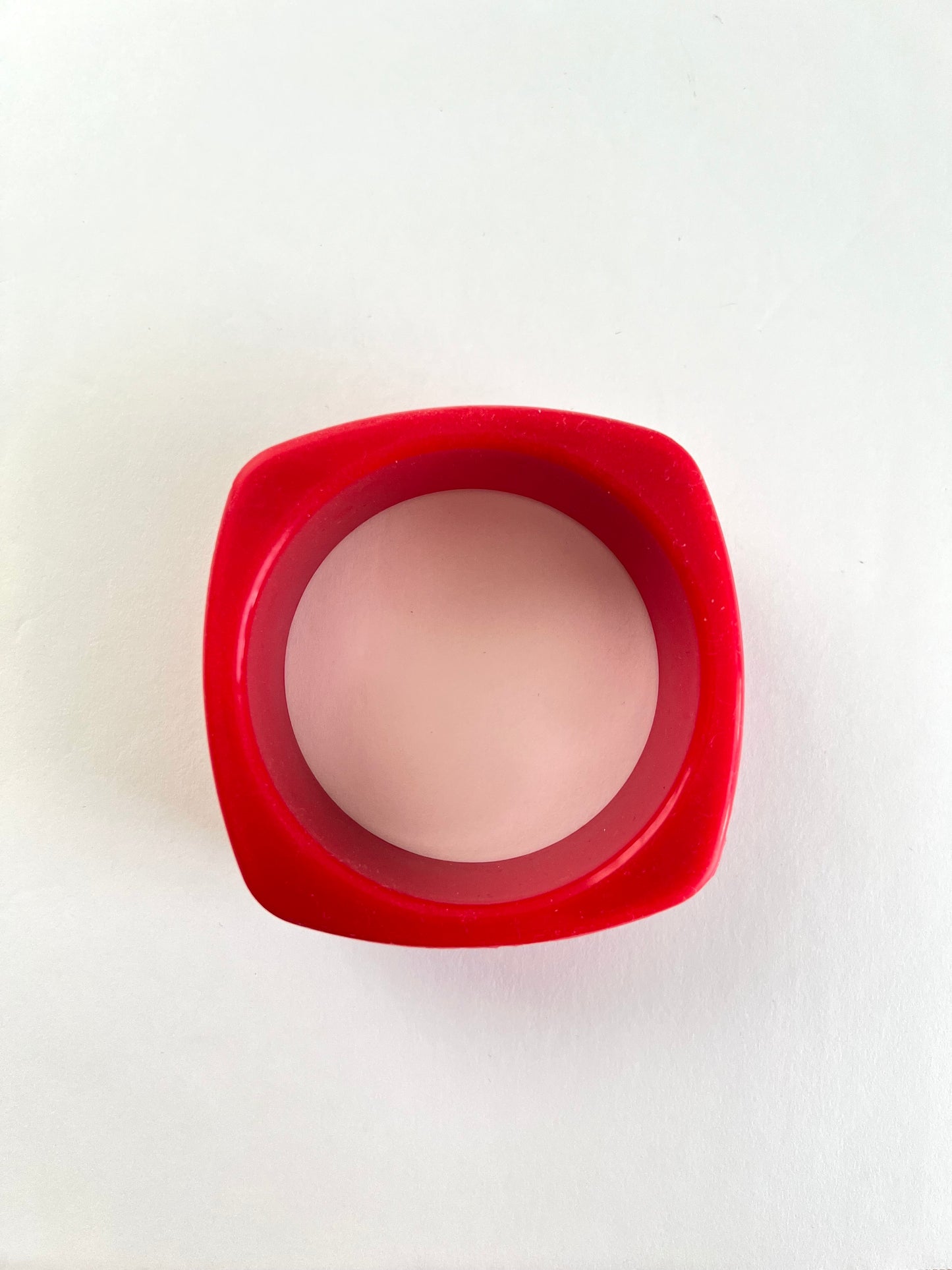 Chunky Wide Silicone Bangle in Red