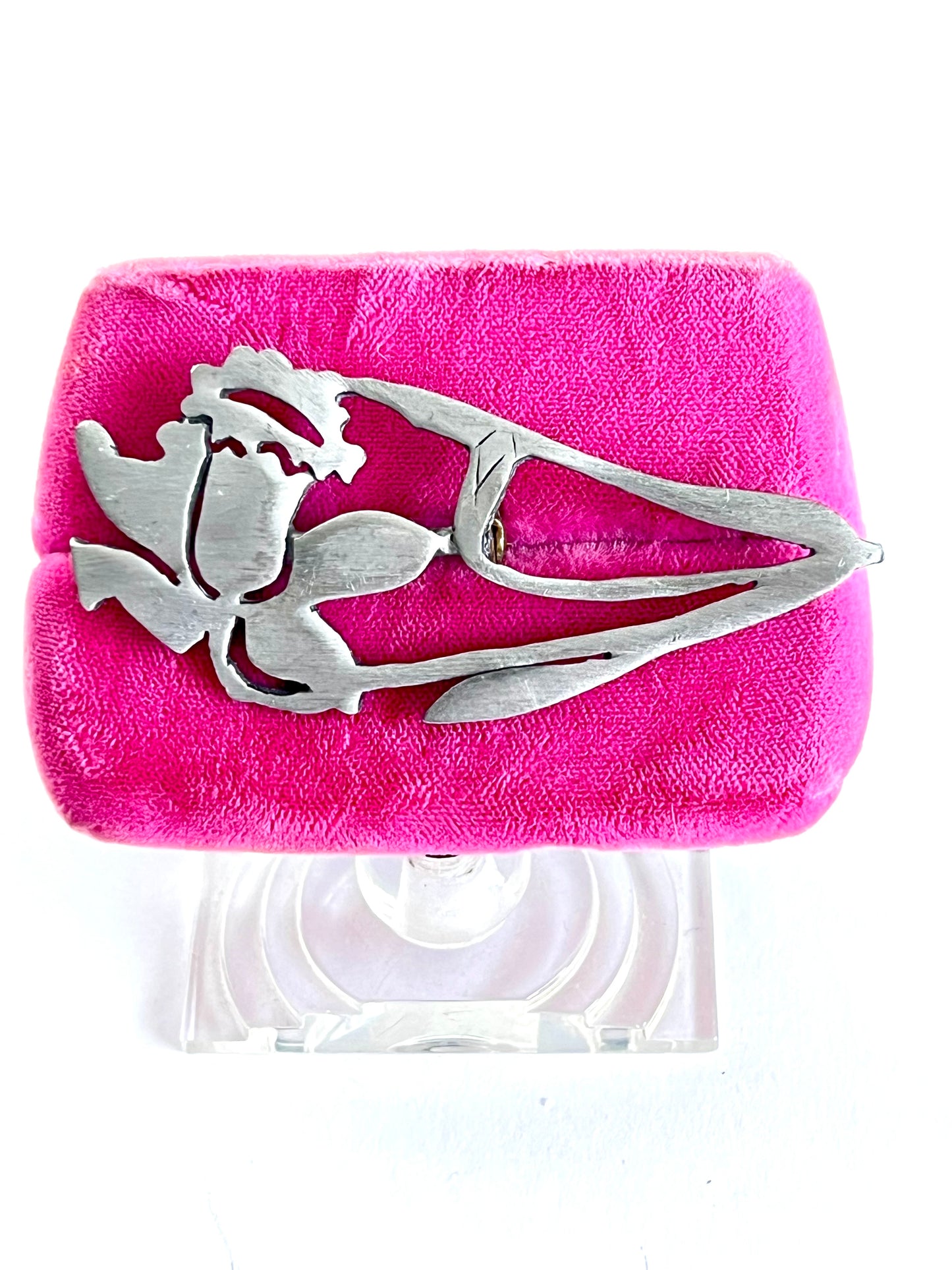 Antique Pewter Daffodil  Flower Brooch