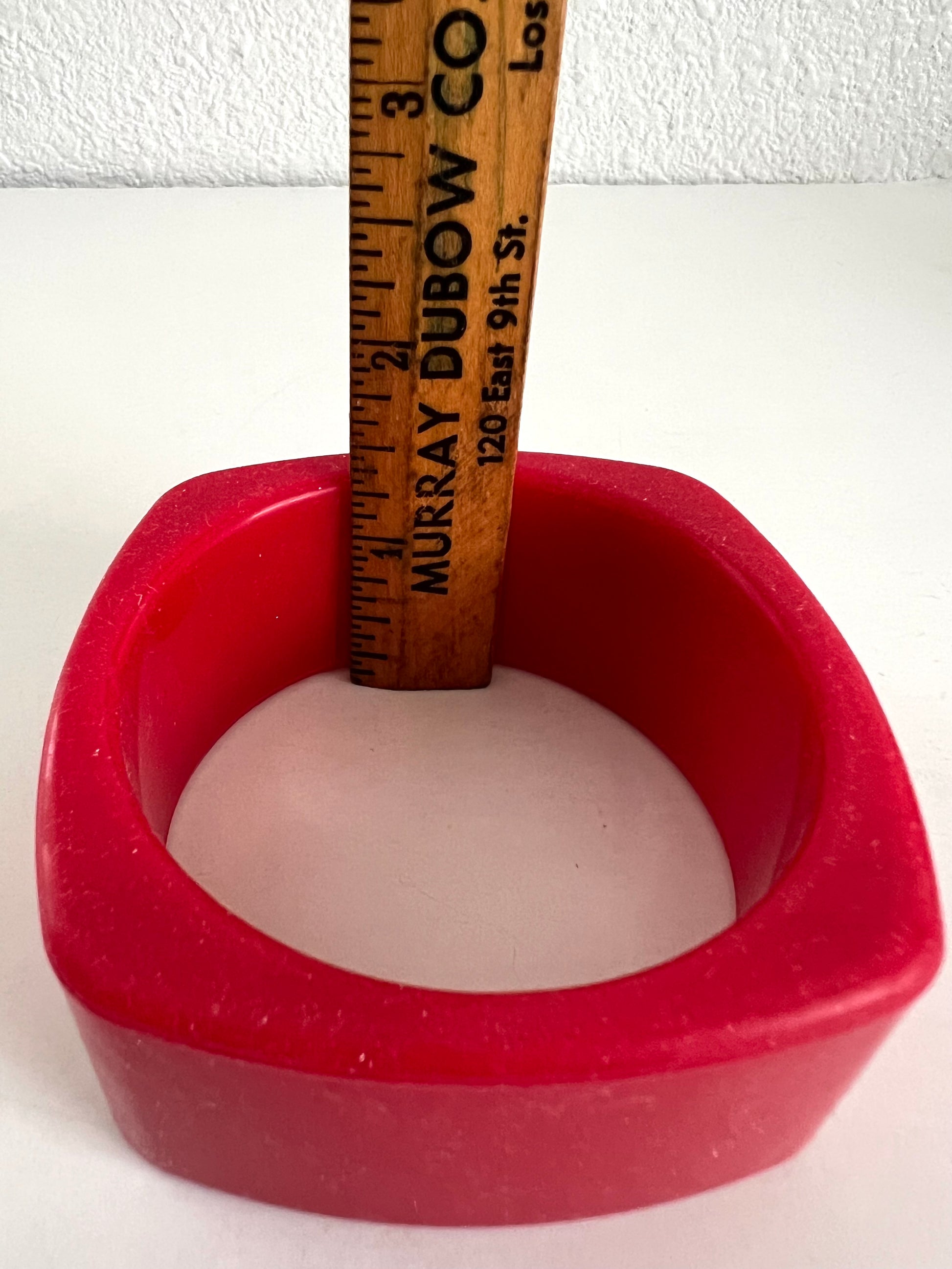 Chunky Wide Silicone Bangle in Red