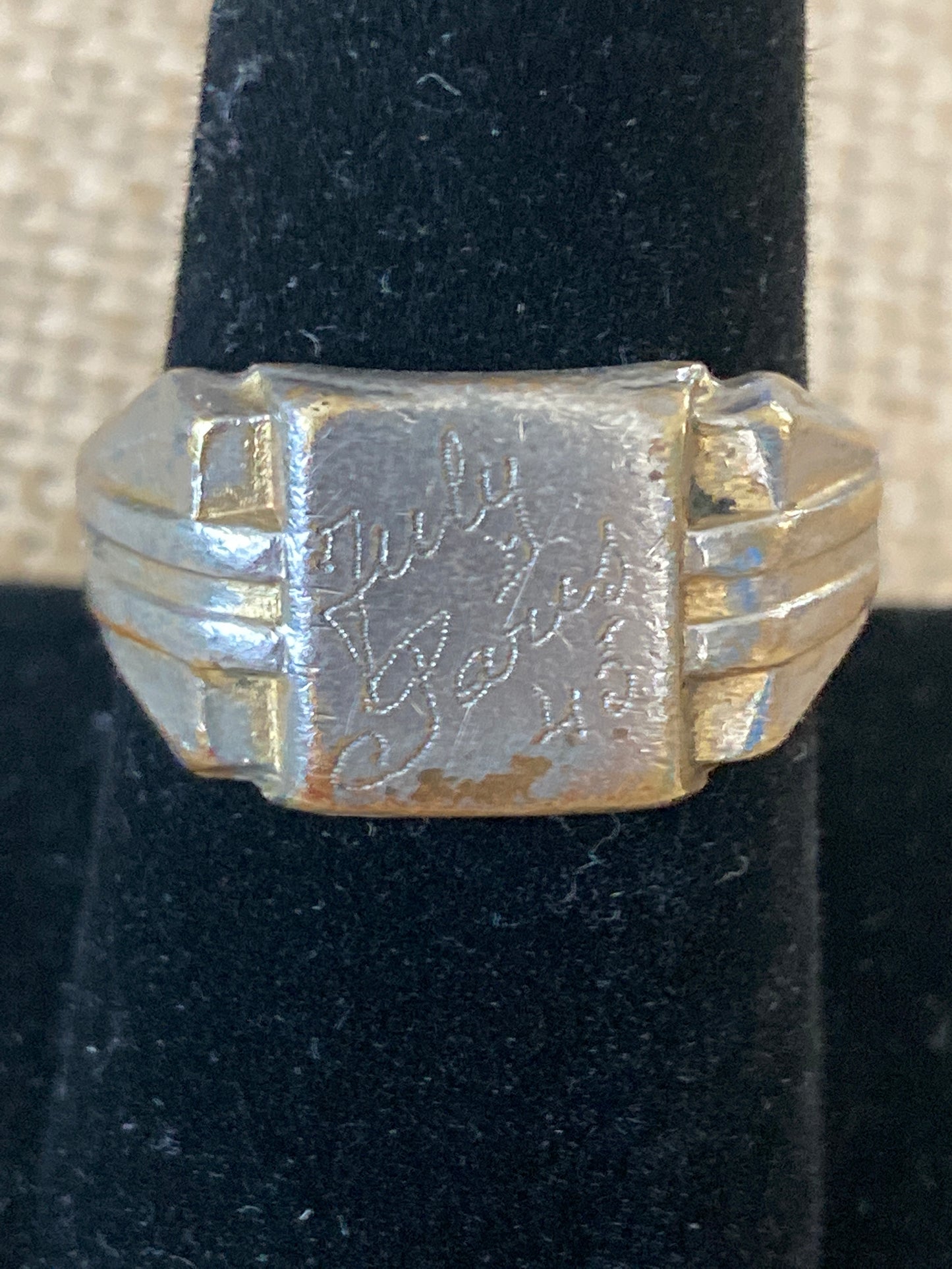 WWII Souvenir Trench Art Ring Paris 1945