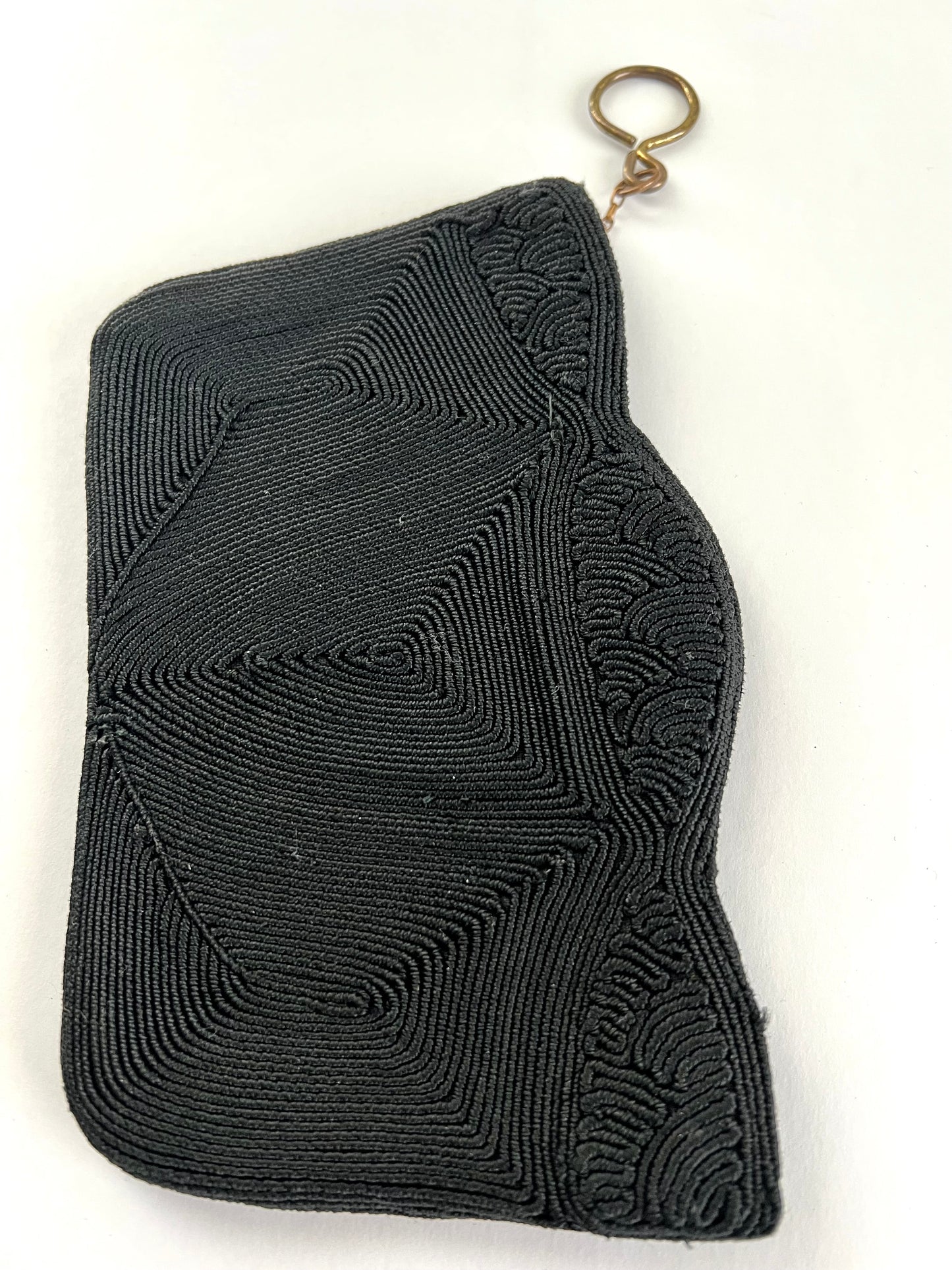  Black Corde Clutch Purse w/ Zipper