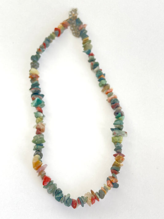 Mixed Gemstone Chip Necklace