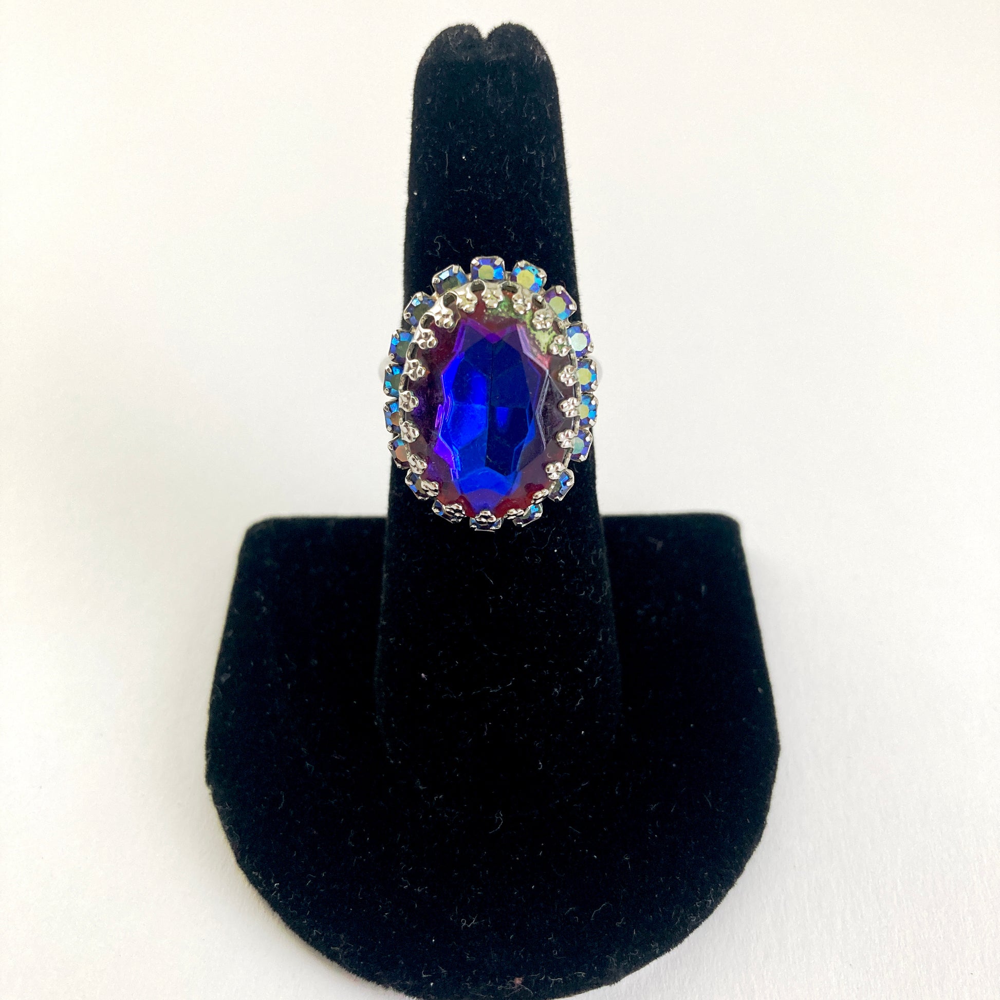 Vitrail Rainbow Aurora Borealis Cocktail Ring