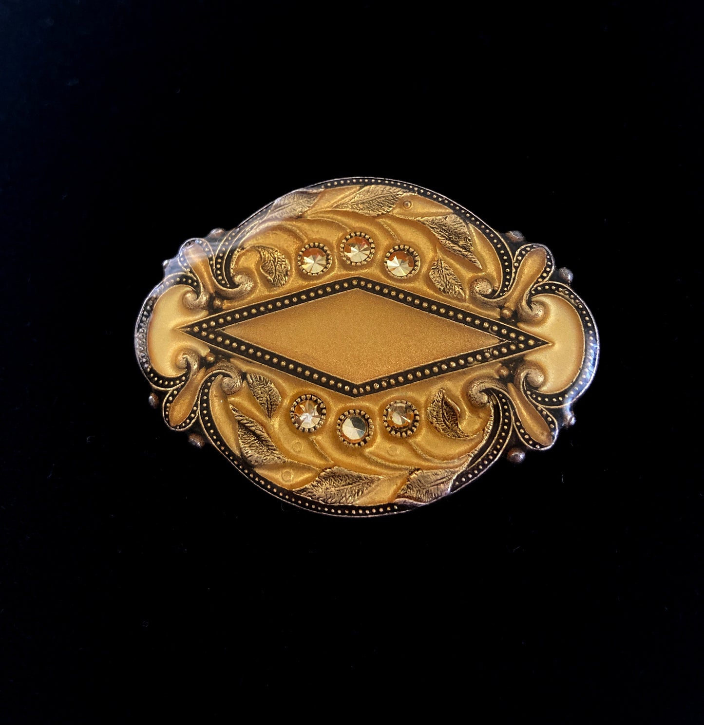 Pierre Bex Art Deco Style Enamel Brooch