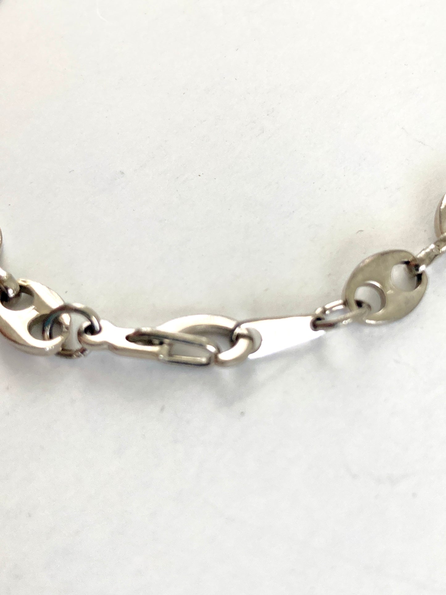 Ladies Mariner Chain Bracelet 14k White Gold Shell