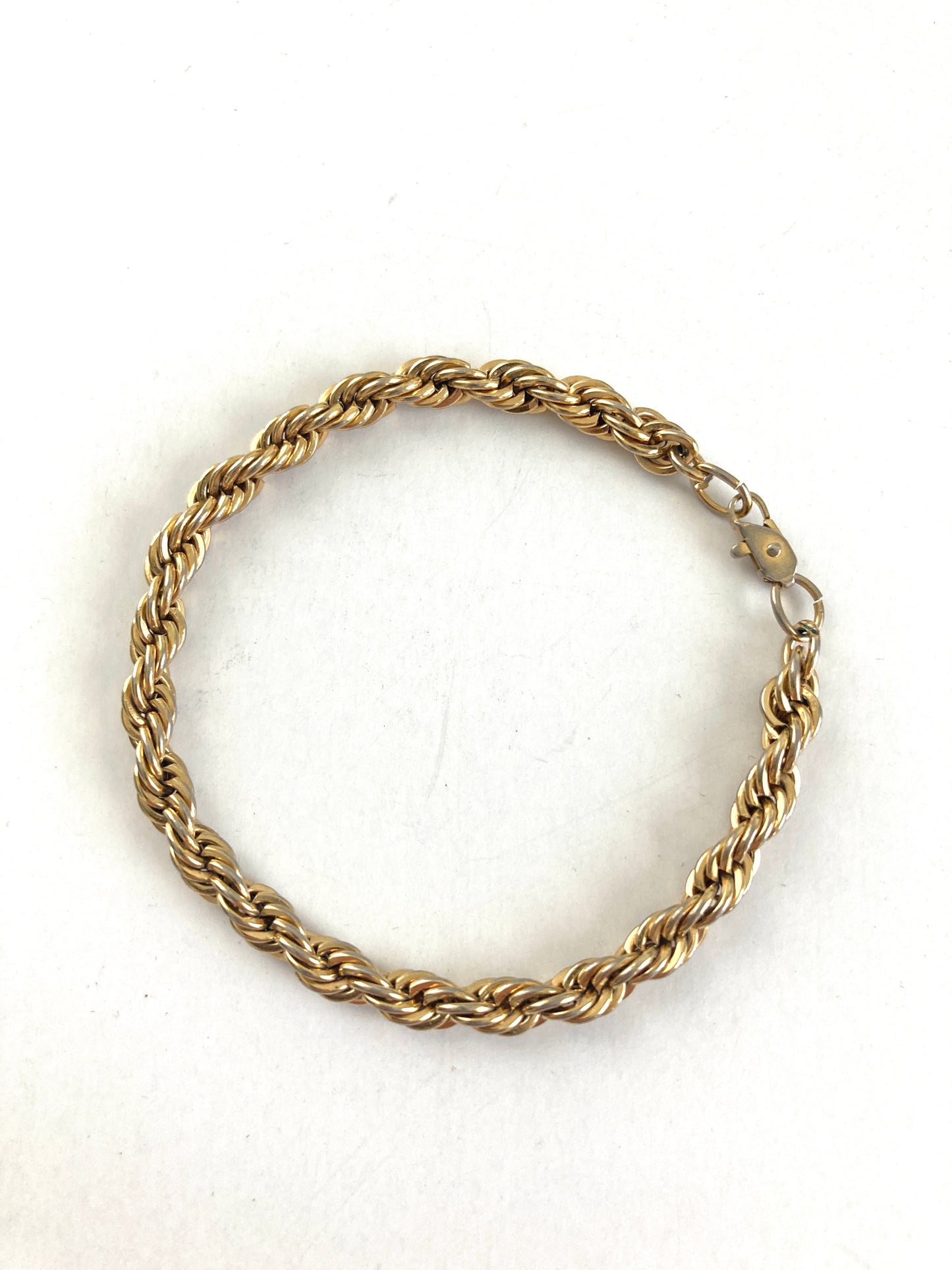 Gold Filled Twisted Rope Chain Bracelet