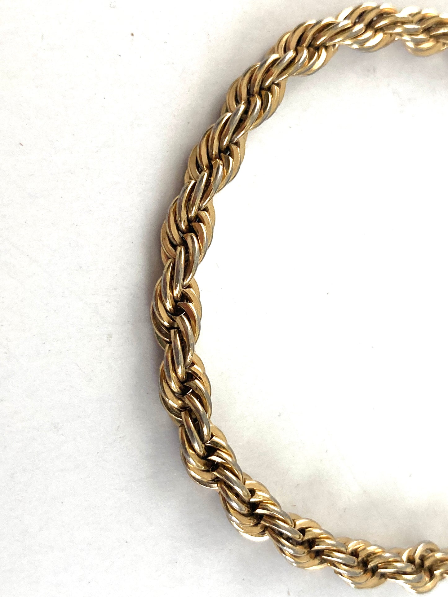Gold Filled Twisted Rope Chain Bracelet