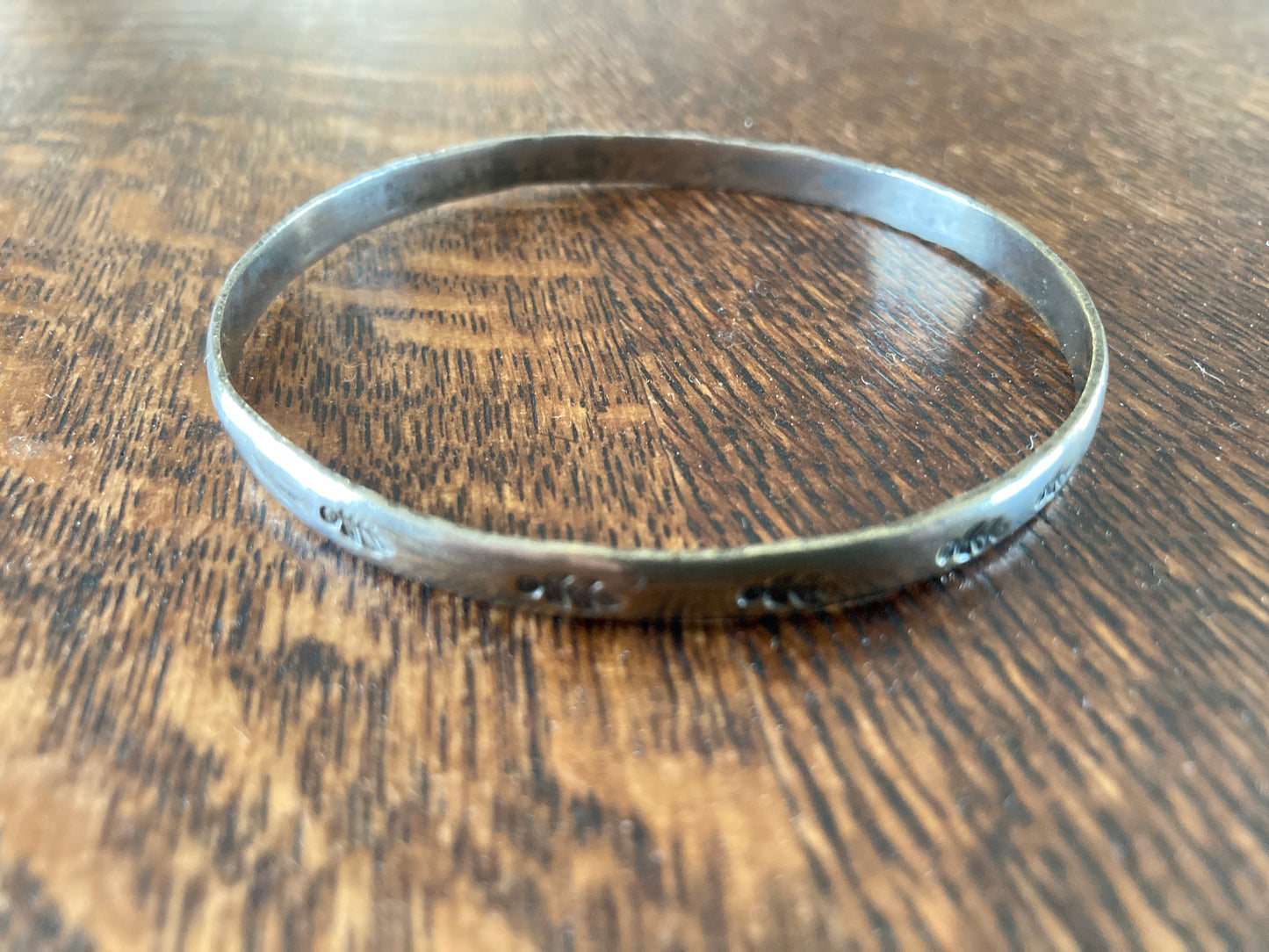 Vintage Sterling Bangle Bracelet Stamped Mexico