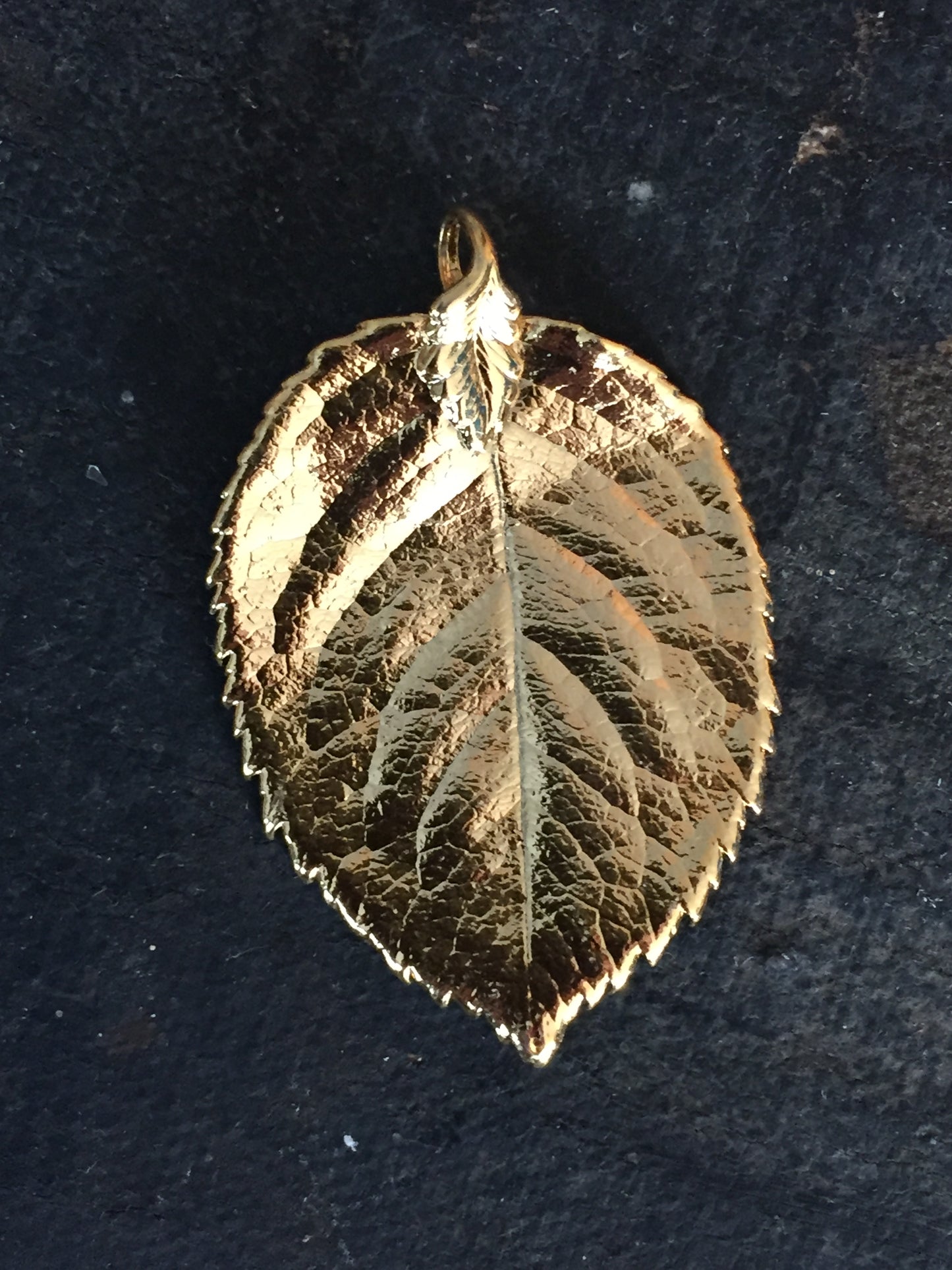 Gold Plated Leaf Pendants Set of Four