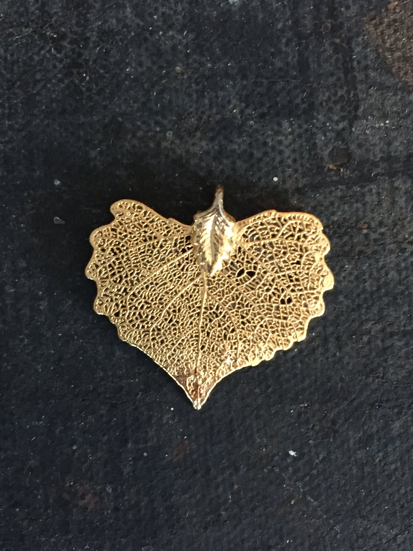 Gold Plated Leaf Pendants Set of Four