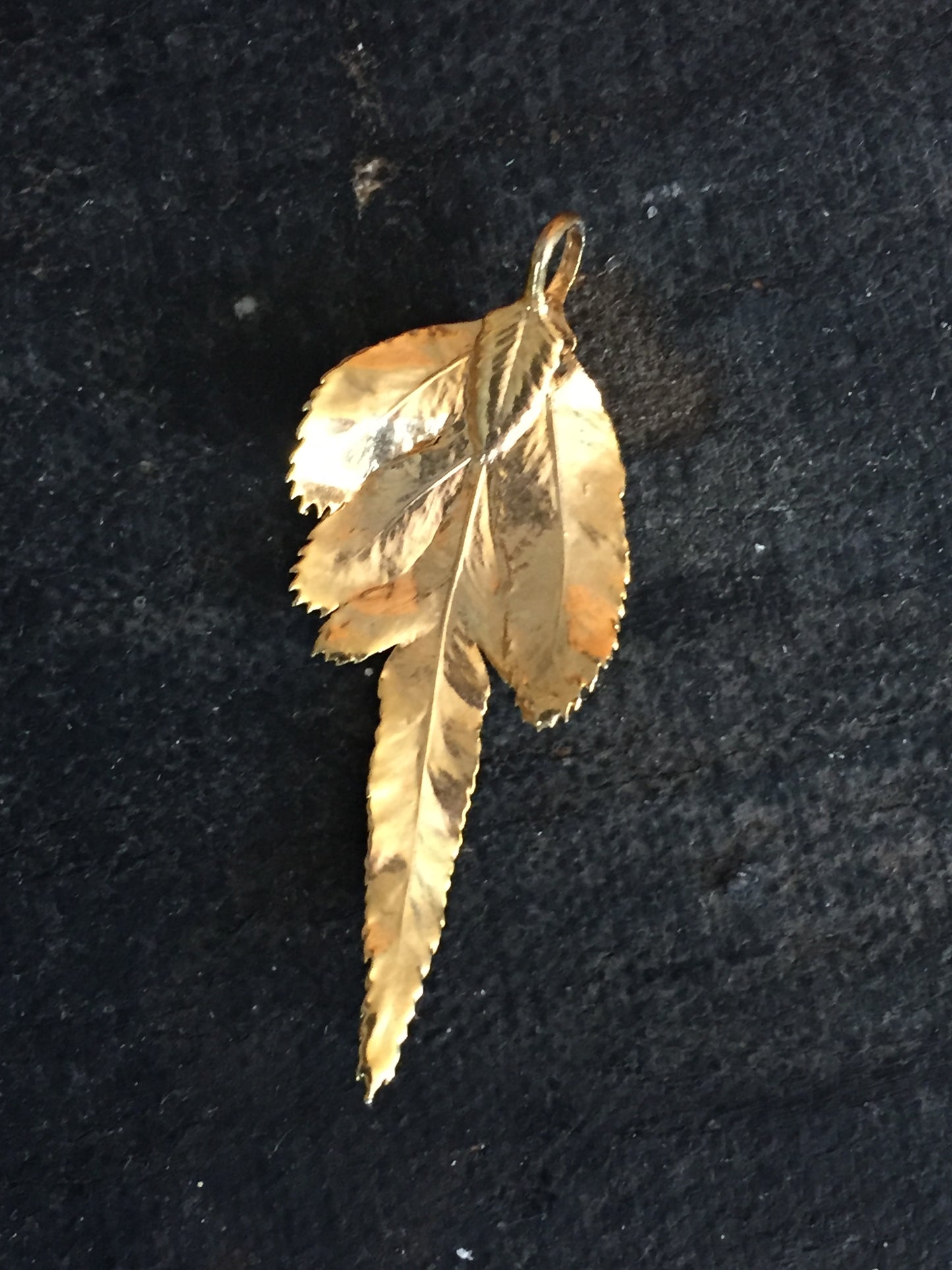 Gold Plated Leaf Pendants Set of Four