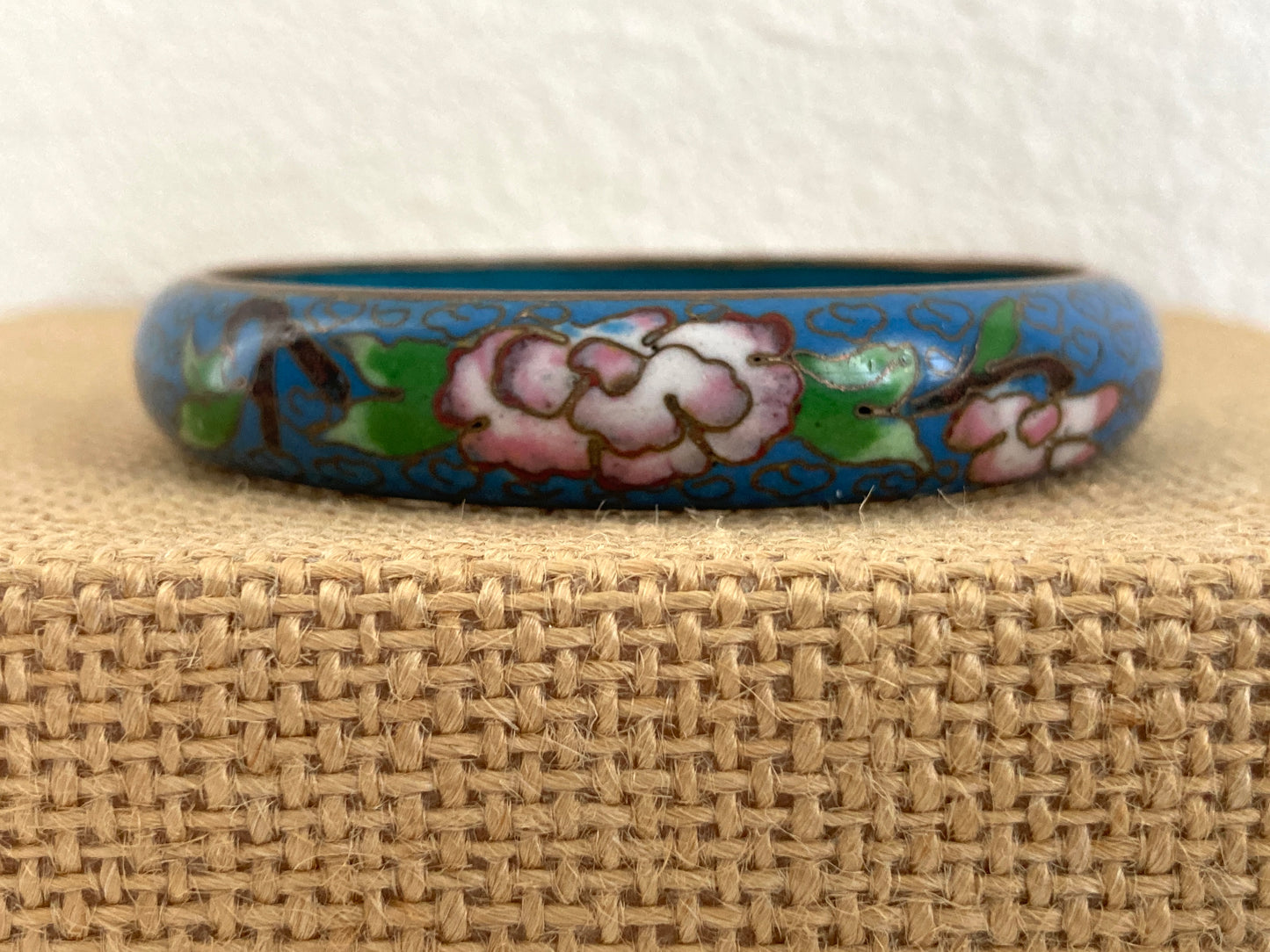 Blue Cloisonné Bangle Bracelet