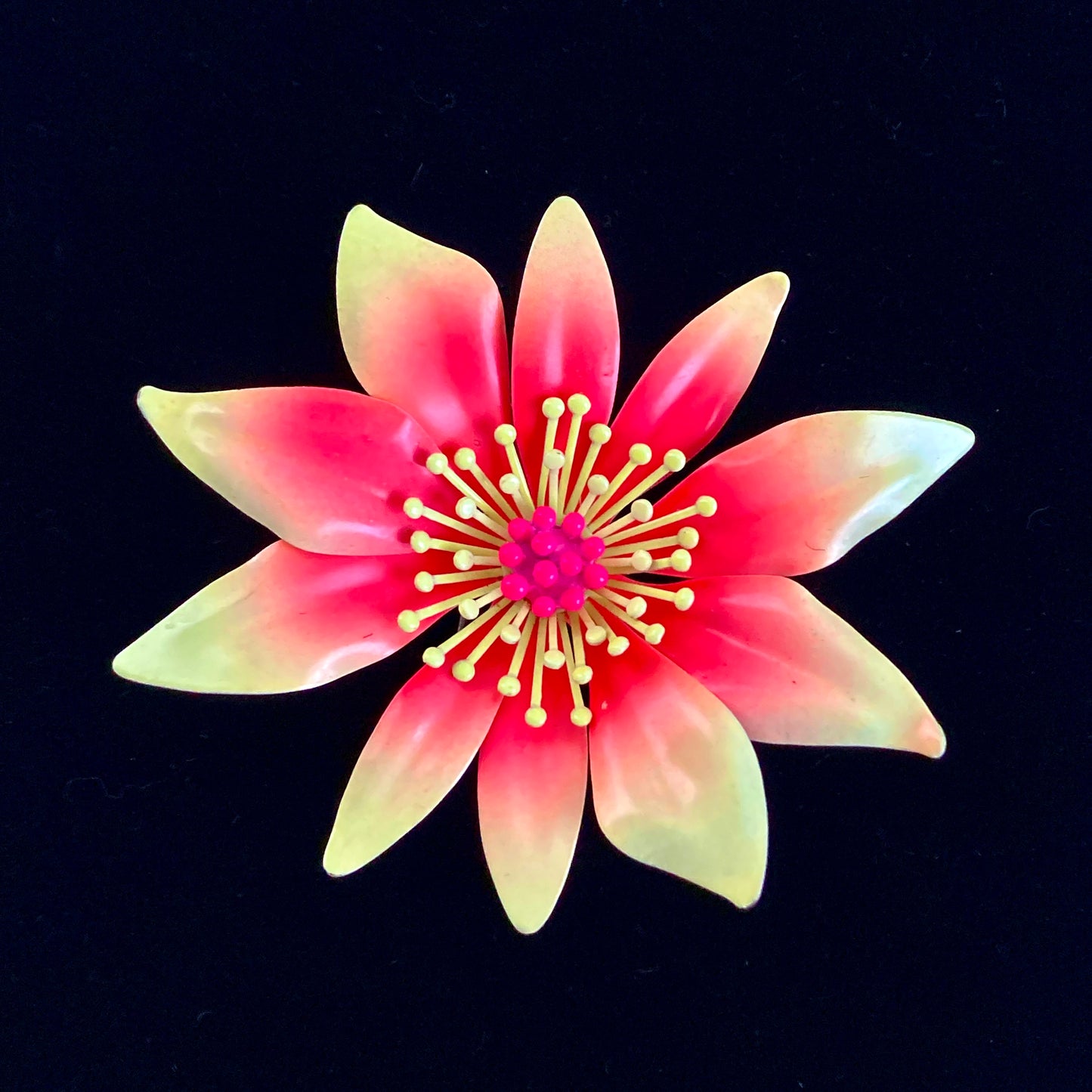 Vintage Neon "Flower Power" Enamel Pin