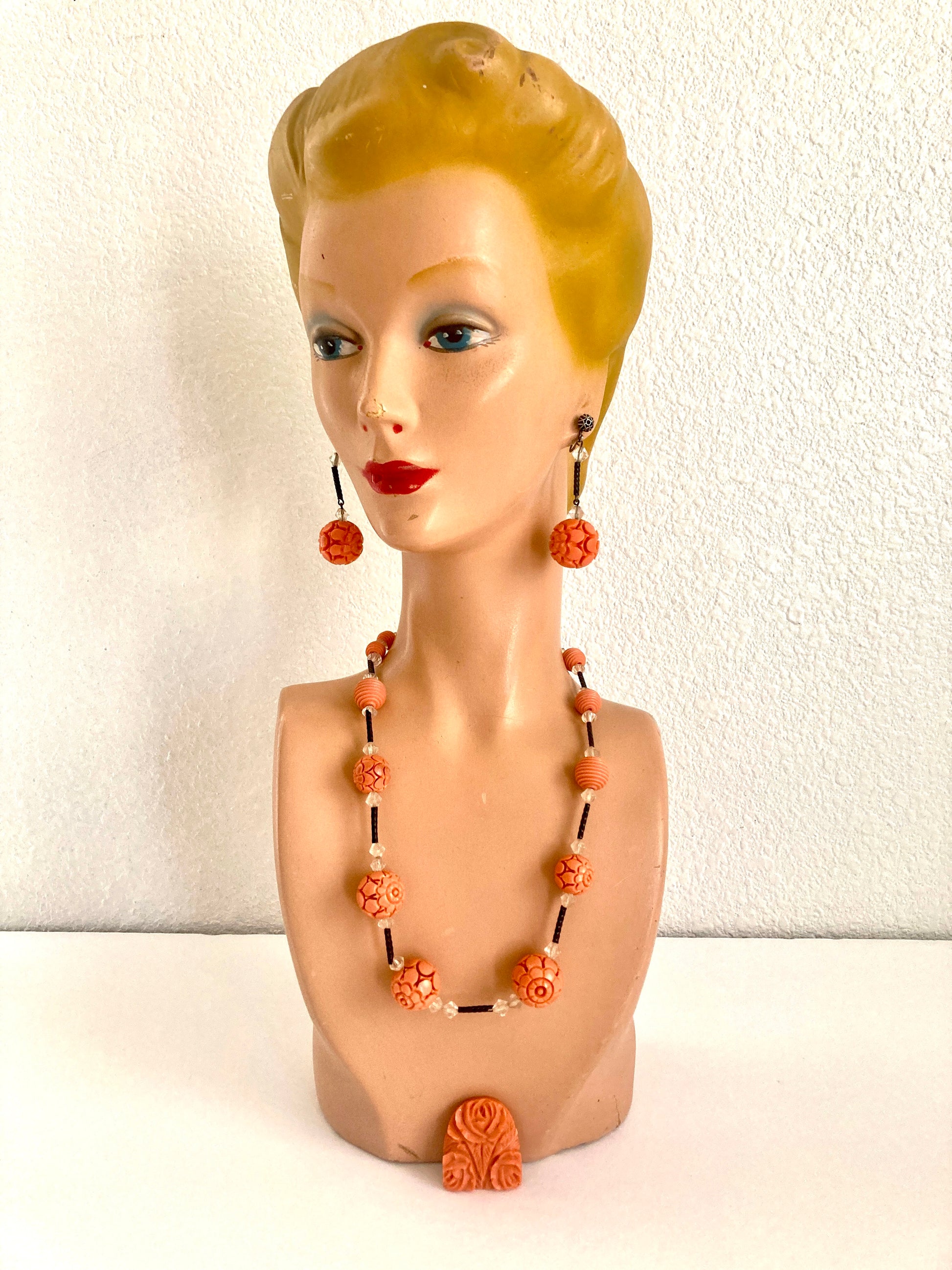 1930s Celluloid Jewelry set