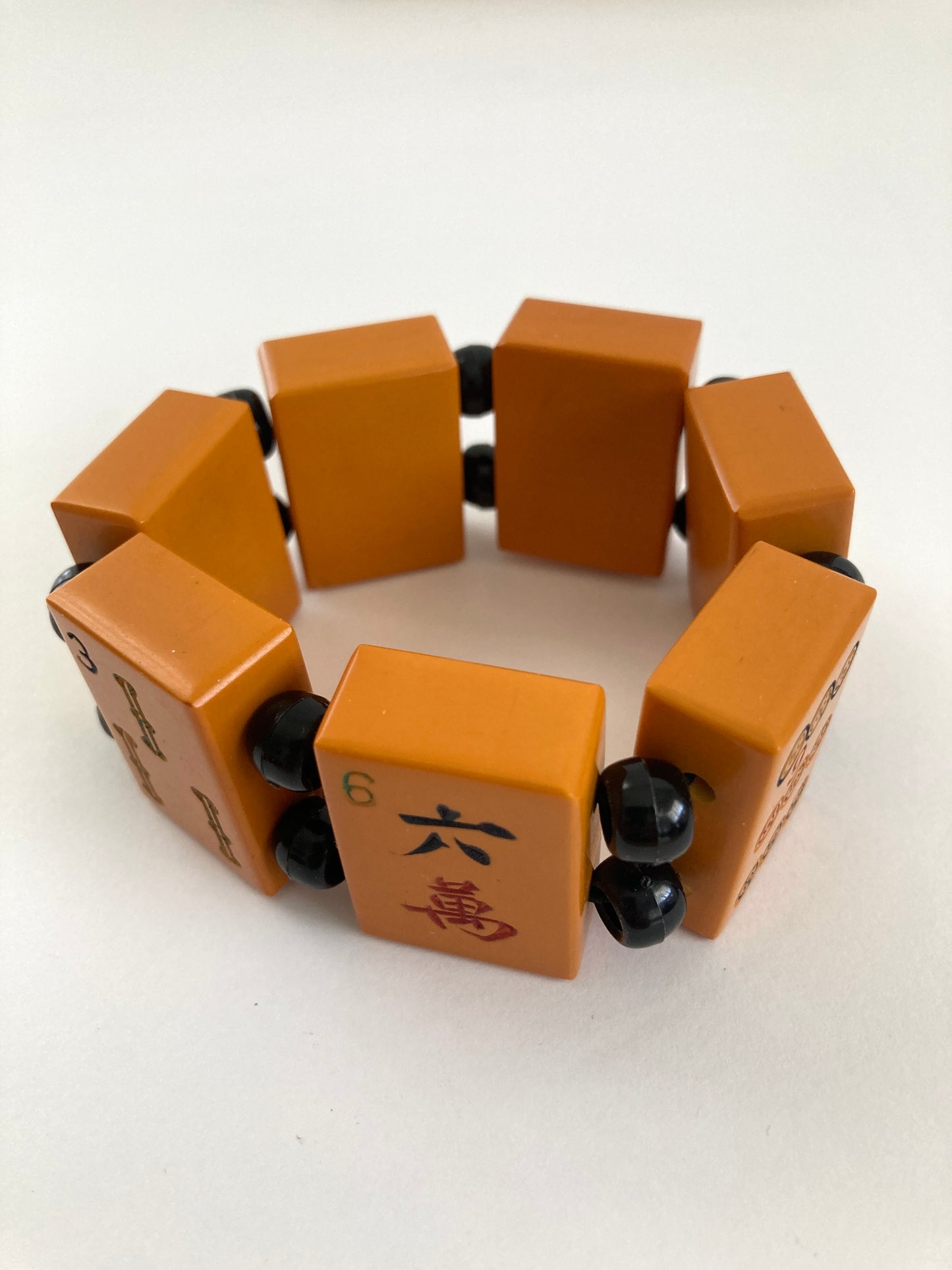 Bakelite Mahjong Tile Stretch Bracelet