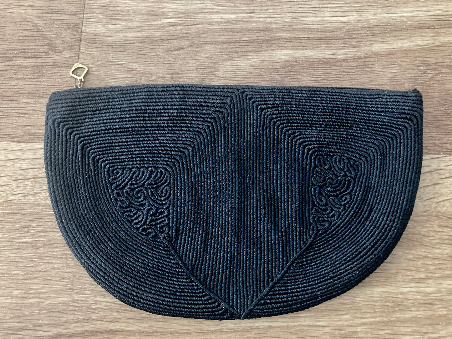 1940s Black Cord Clutch by Ideal
