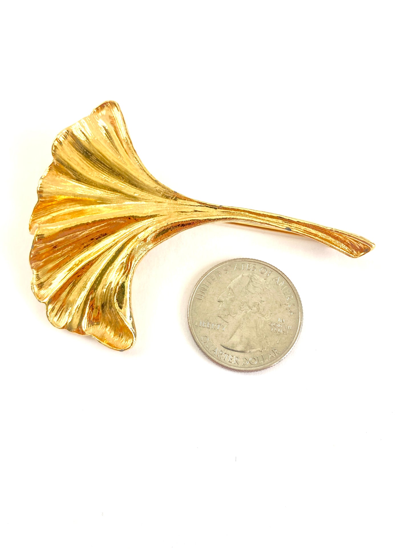 Ginkgo Leaf Brooch