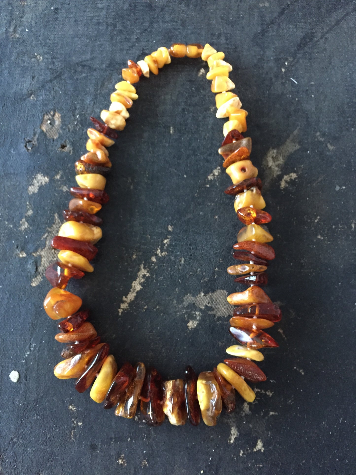 Stunning Chunky Copal Necklace Natural Polished Resin