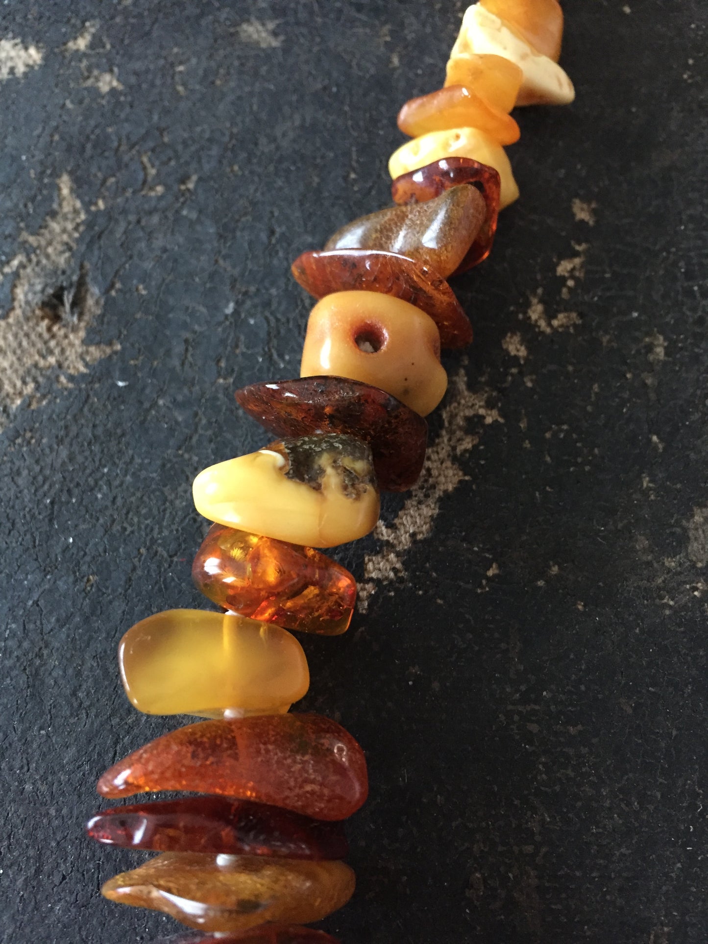 Stunning Chunky Copal Necklace Natural Polished Resin