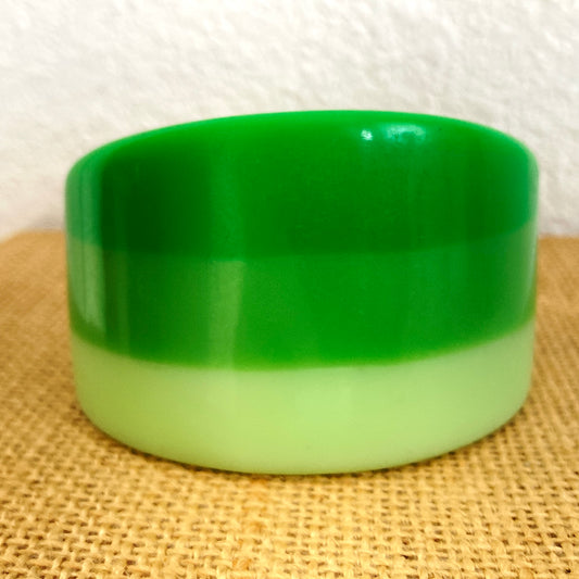 Green Tri-Color Lucite Cuff Bracelet