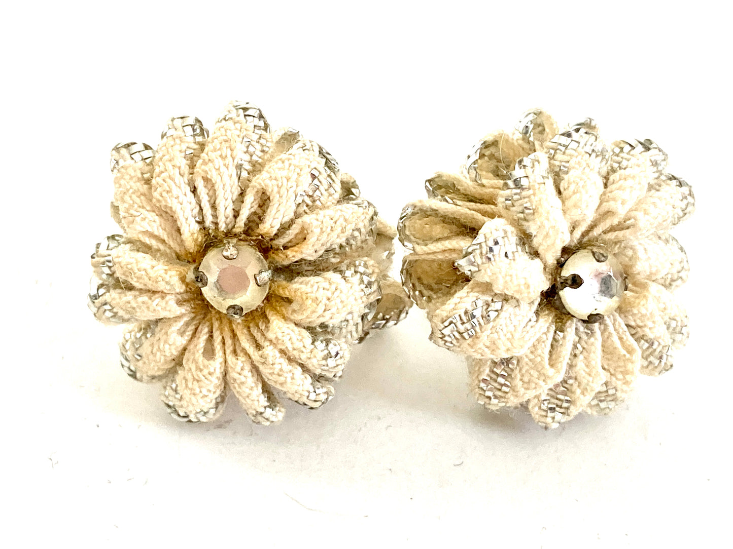 Vintage RickRack Flower Earrings
