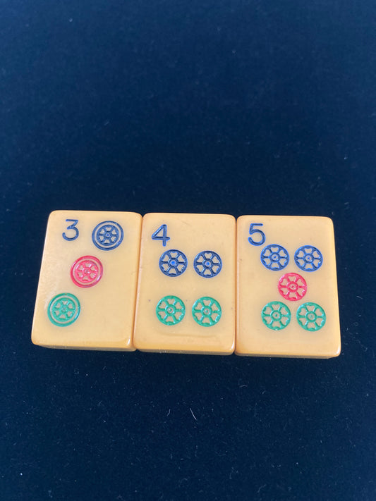 Mahjong 3 Tile Brooch 