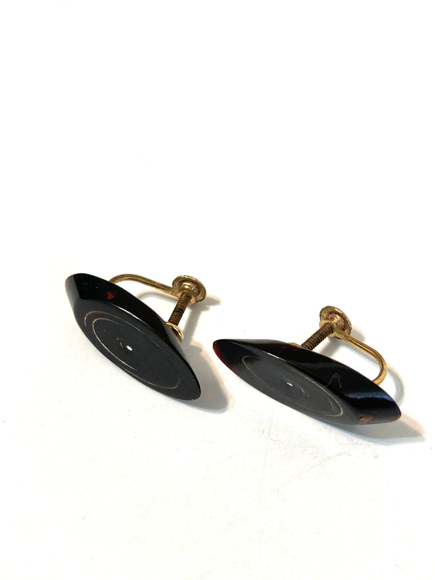Black Coral Diagonal Cut Earrings Gold Filled Sulton Co.