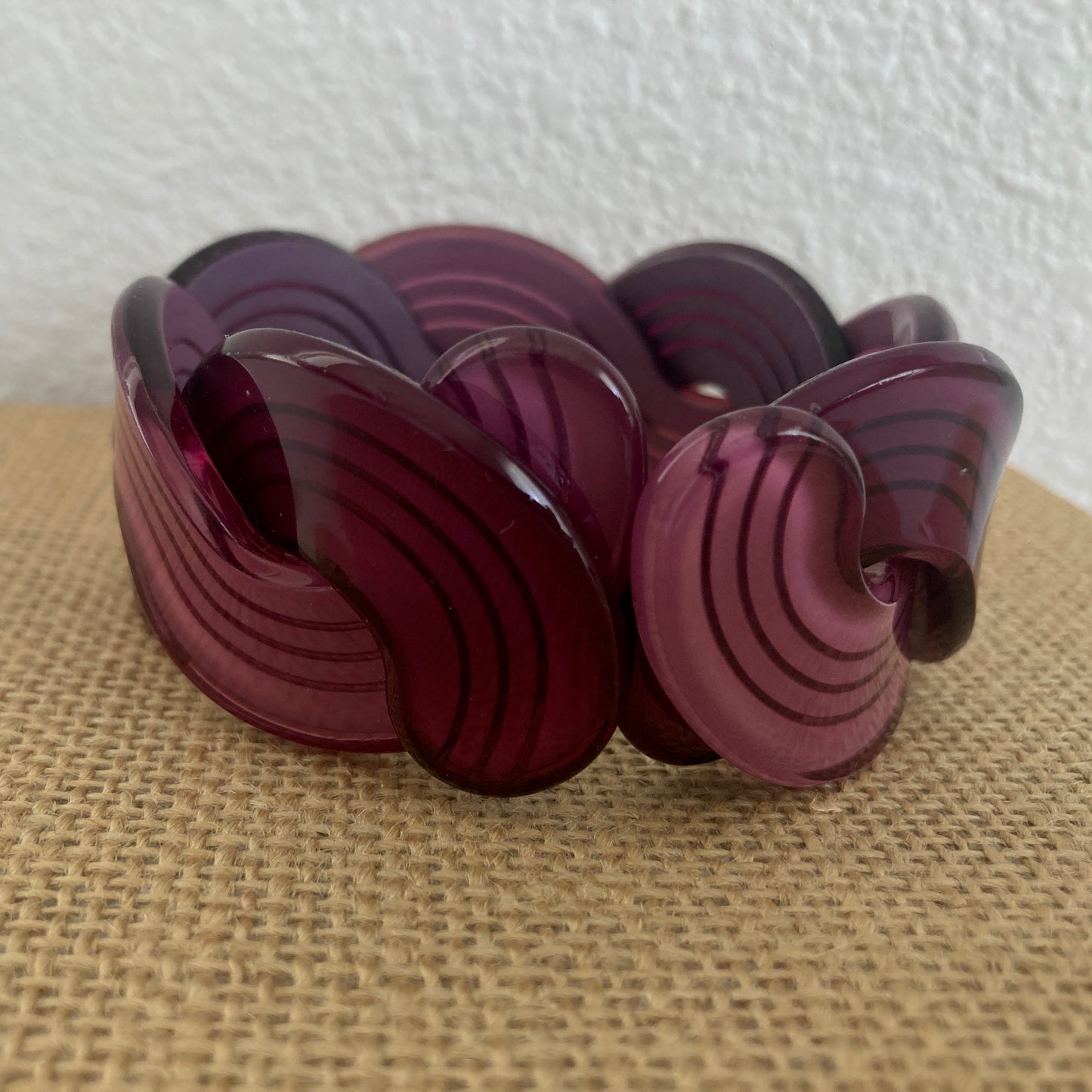 Purple Lucite Woven Bracelet