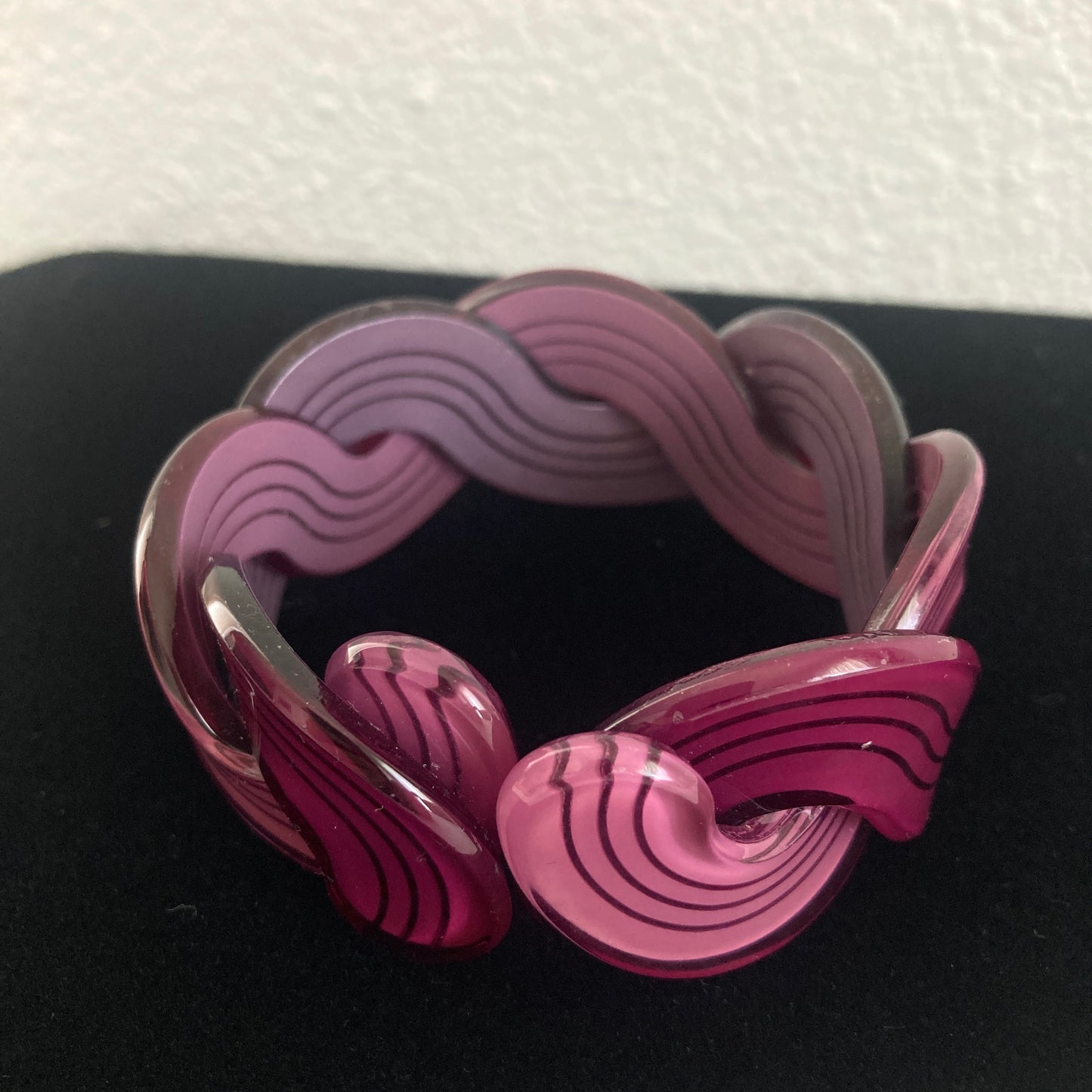 Purple Lucite Woven Bracelet