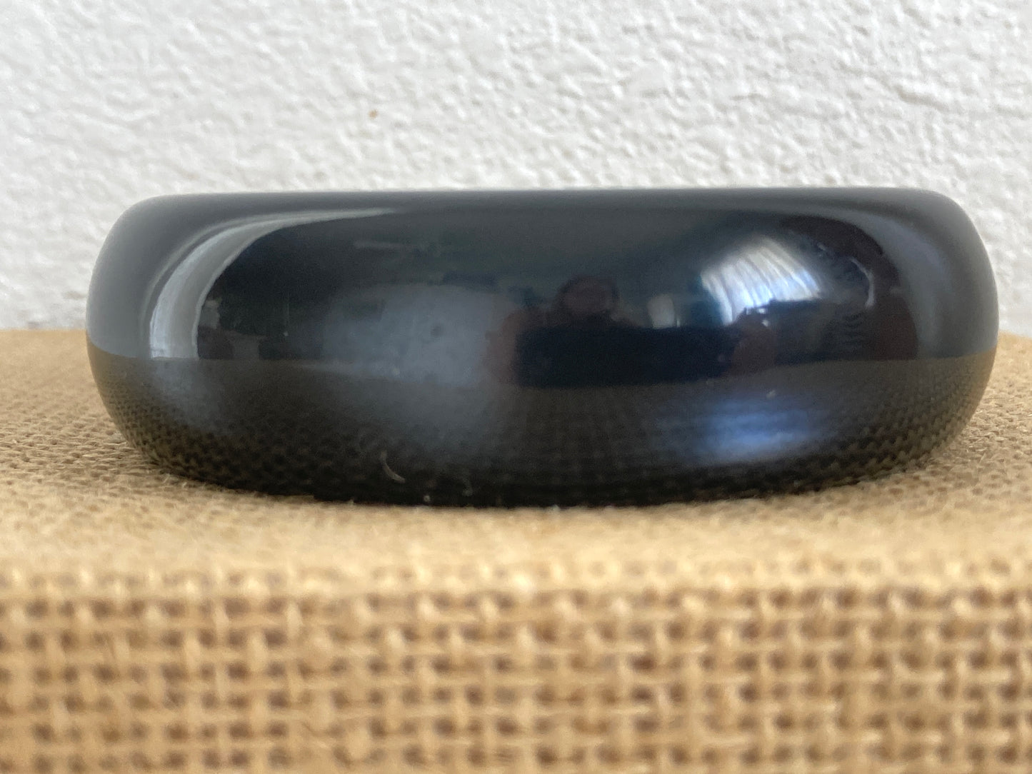 Black Moonglow Lucite Bangle Bracelet