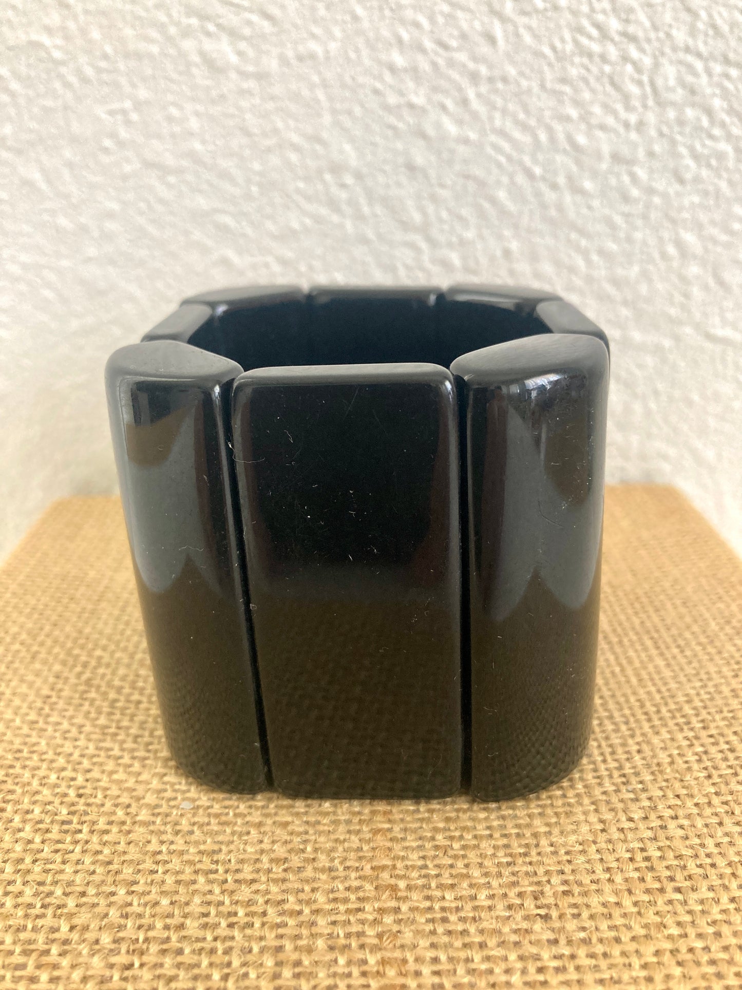 Huge Chunky Stretch Bracelet in Black