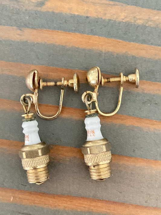 Miniature Spark Plug Earrings