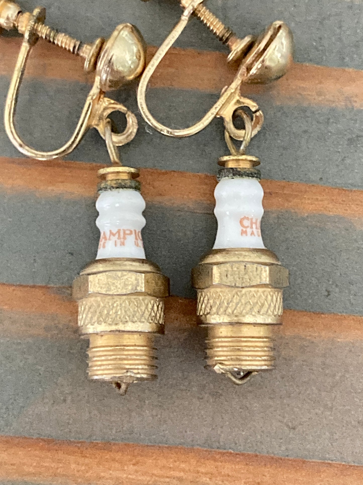 Miniature Spark Plug Earrings