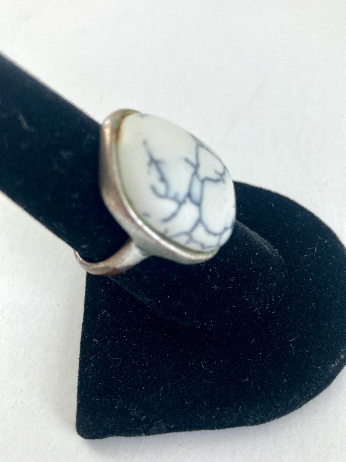 Chunky Howlite Cabochon Ring