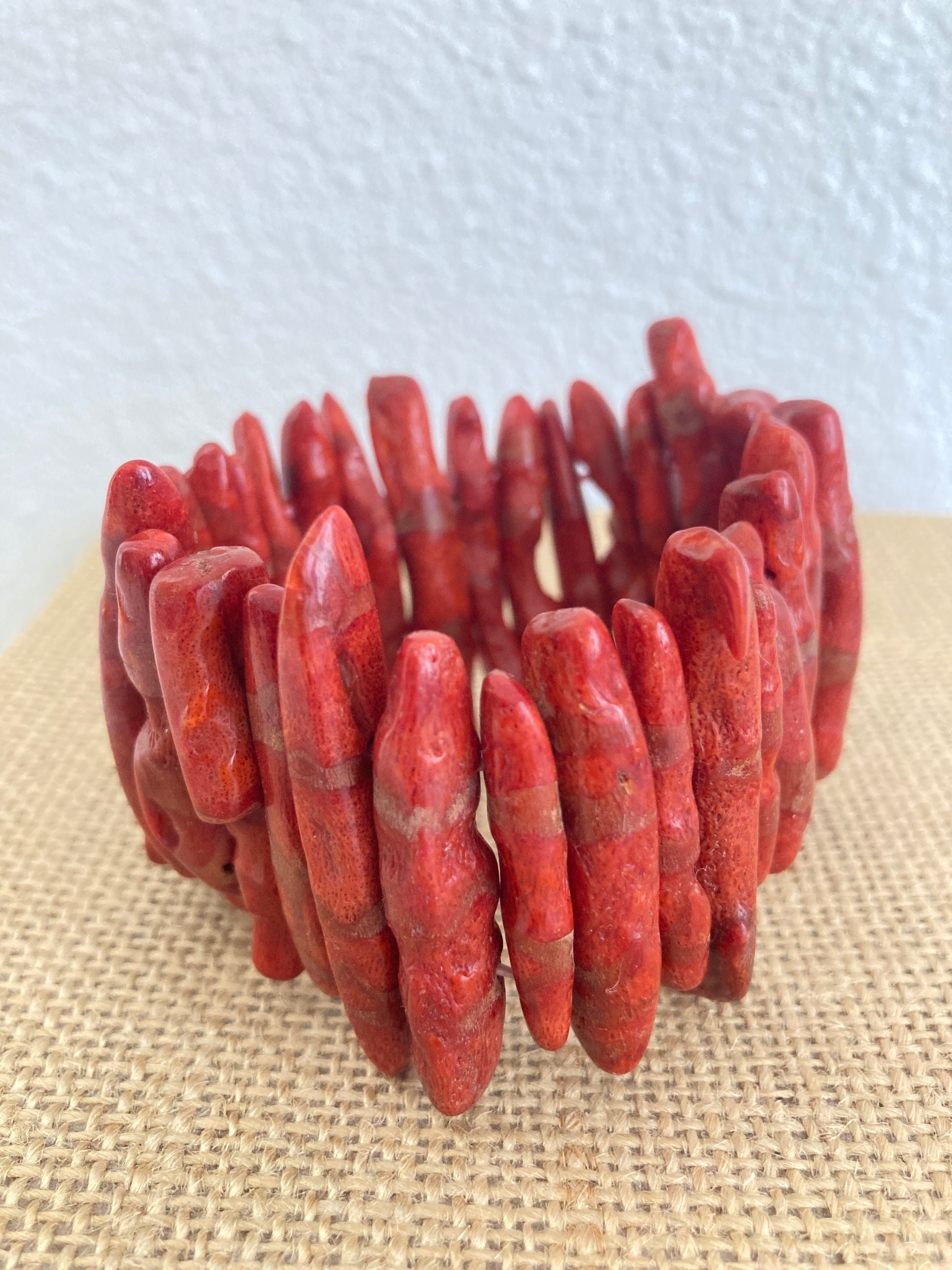 Faux Coral Branch Stretch Bracelet