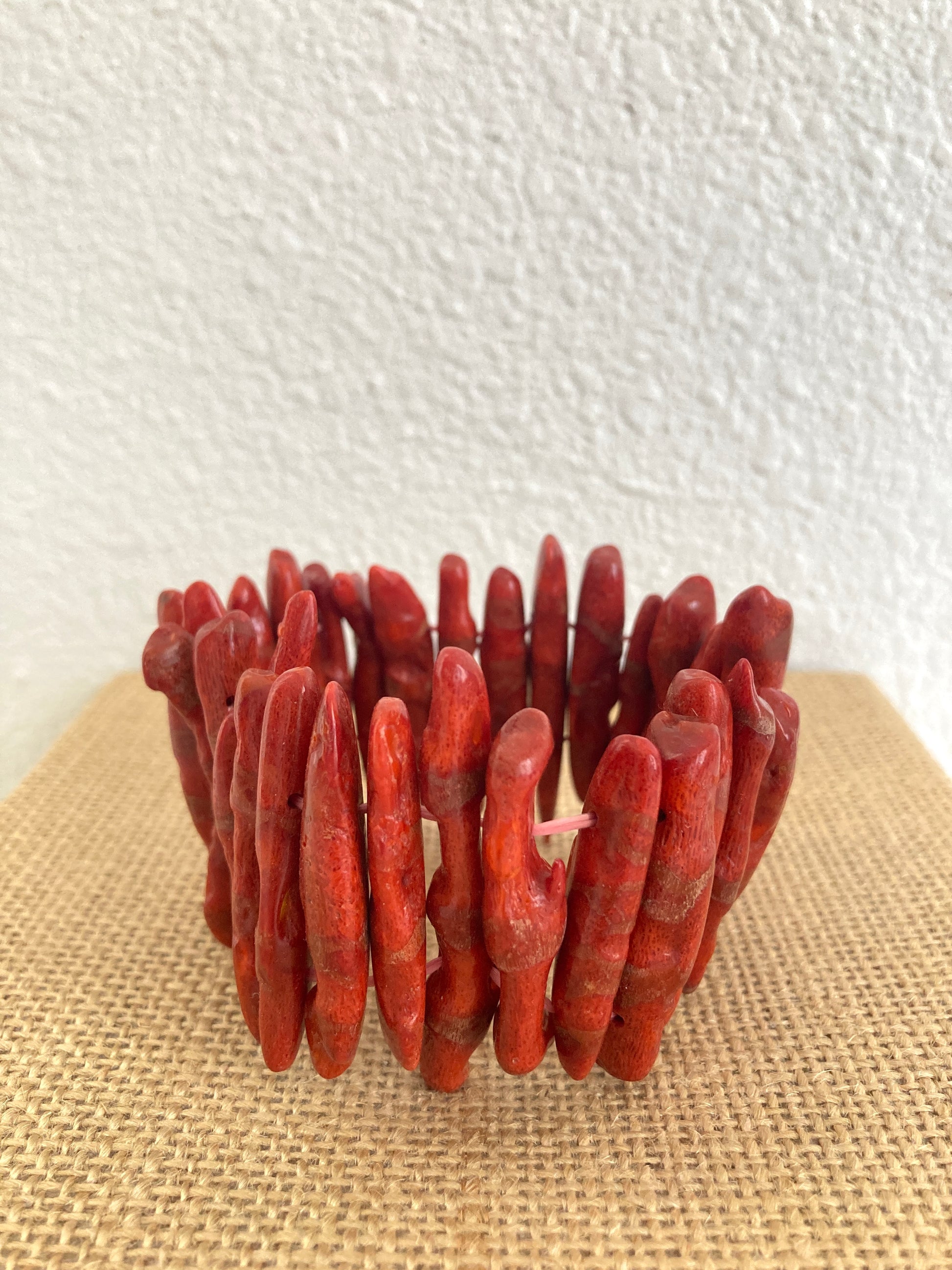 Faux Coral Branch Stretch Bracelet