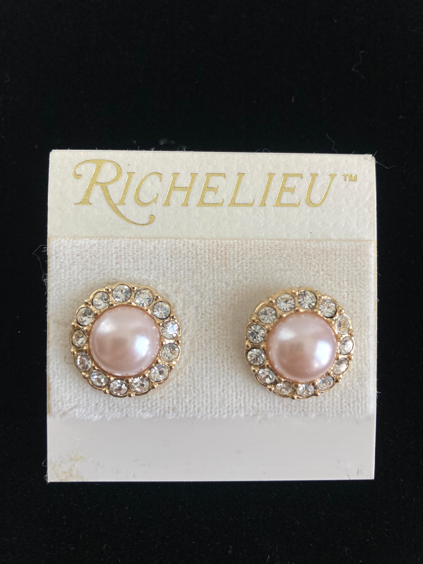 Richelieu Faux Pearl and Rhinestone Earrings