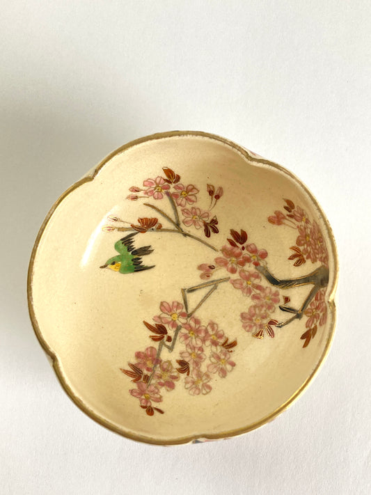 Satsuma Cherry Blossom Lobed Tea Bowl