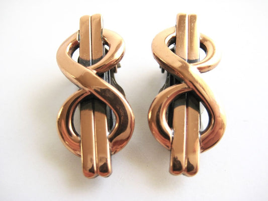 Copper Infinity Earrings by Renoir
